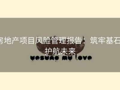房地产项目风险管理报告：筑牢基石，护航未来