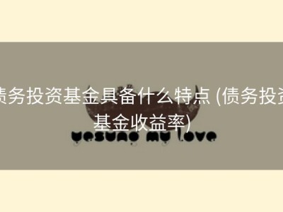 债务投资基金具备什么特点 (债务投资基金收益率)