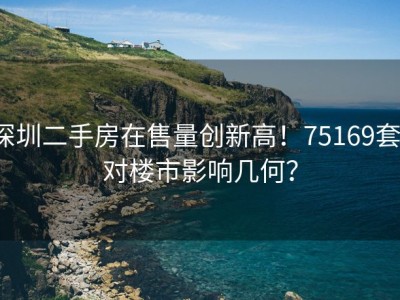 深圳二手房在售量创新高！75169套，对楼市影响几何？