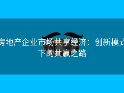 房地产企业市场共享经济：创新模式下的共赢之路