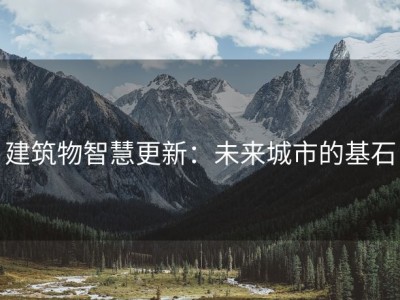 建筑物智慧更新：未来城市的基石