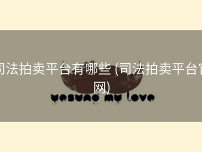 司法拍卖平台有哪些 (司法拍卖平台官网)