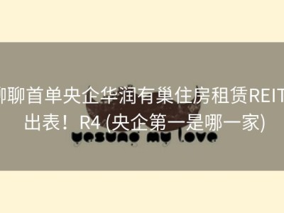 聊聊首单央企华润有巢住房租赁REITs 出表！R4 (央企第一是哪一家)