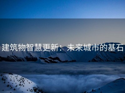 建筑物智慧更新：未来城市的基石