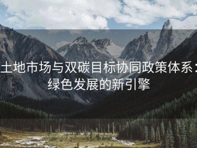 土地市场与双碳目标协同政策体系：绿色发展的新引擎