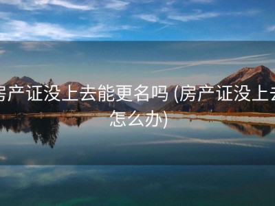房产证没上去能更名吗 (房产证没上去怎么办)