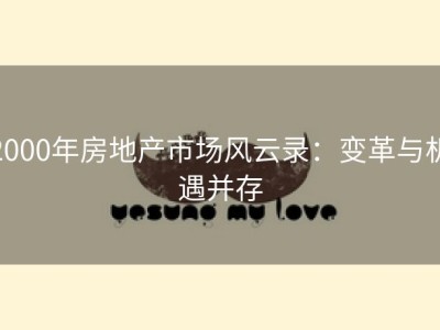 2000年房地产市场风云录：变革与机遇并存