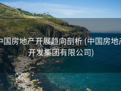 中国房地产开展趋向剖析 (中国房地产开发集团有限公司)