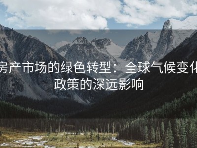 房产市场的绿色转型：全球气候变化政策的深远影响