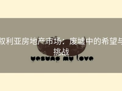 叙利亚房地产市场：废墟中的希望与挑战