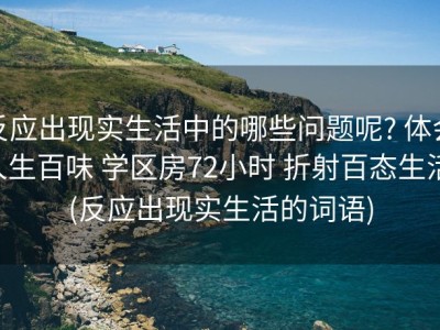 反应出现实生活中的哪些问题呢? 体会人生百味 学区房72小时 折射百态生活 (反应出现实生活的词语)