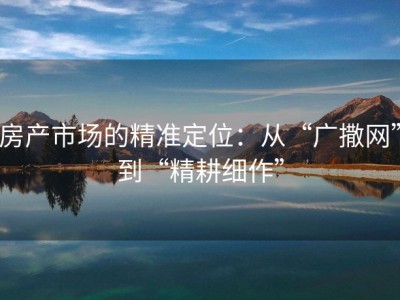 房产市场的精准定位：从“广撒网”到“精耕细作”
