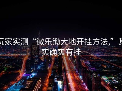 玩家实测“微乐锄大地开挂方法,”其实确实有挂