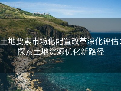 土地要素市场化配置改革深化评估：探索土地资源优化新路径