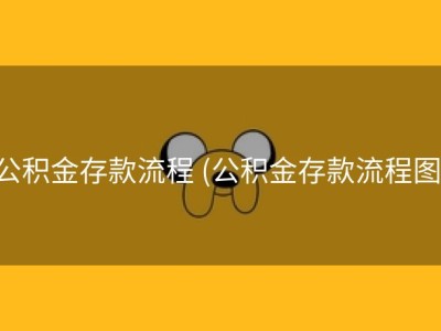 公积金存款流程 (公积金存款流程图)
