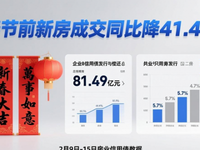 春节前新房成交同比降41.4%，二手房同比降5.7%