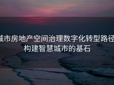 城市房地产空间治理数字化转型路径：构建智慧城市的基石