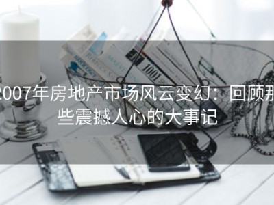 2007年房地产市场风云变幻：回顾那些震撼人心的大事记