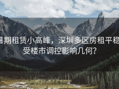 暑期租赁小高峰，深圳多区房租平稳，受楼市调控影响几何？