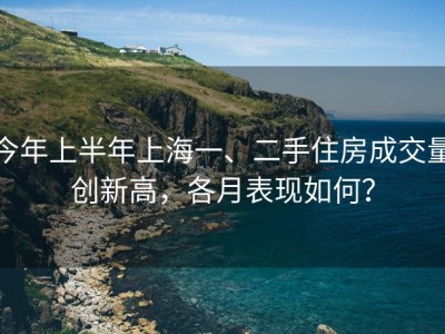 今年上半年上海一、二手住房成交量创新高，各月表现如何？