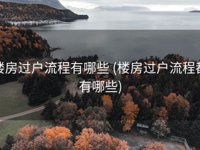 楼房过户流程有哪些 (楼房过户流程都有哪些)