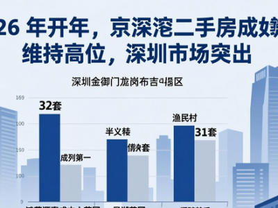 2026 年开年，京沪深二手房成交量维持高位，深圳市场突出