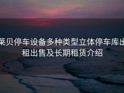 莱贝停车设备多种类型立体停车库出租出售及长期租赁介绍