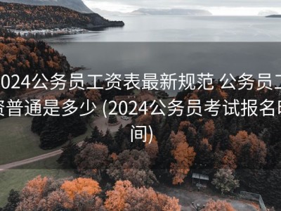2024公务员工资表最新规范 公务员工资普通是多少 (2024公务员考试报名时间)