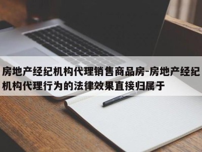 房地产经纪机构代理销售商品房-房地产经纪机构代理行为的法律效果直接归属于