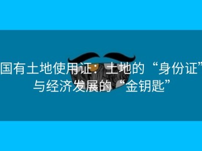国有土地使用证：土地的“身份证”与经济发展的“金钥匙”