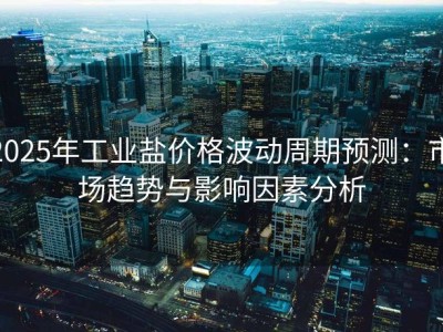 2025年工业盐价格波动周期预测：市场趋势与影响因素分析
