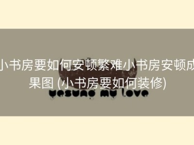 小书房要如何安顿繁难小书房安顿成果图 (小书房要如何装修)