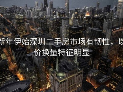 新年伊始深圳二手房市场有韧性，以价换量特征明显