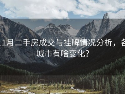 11月二手房成交与挂牌情况分析，各城市有啥变化？