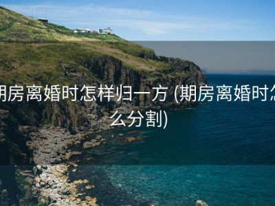 期房离婚时怎样归一方 (期房离婚时怎么分割)