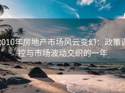 2010年房地产市场风云变幻：政策调控与市场波动交织的一年