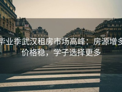 毕业季武汉租房市场高峰：房源增多价格稳，学子选择更多