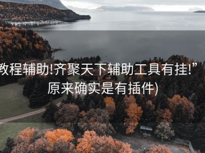 教程辅助!齐聚天下辅助工具有挂!”(原来确实是有插件)