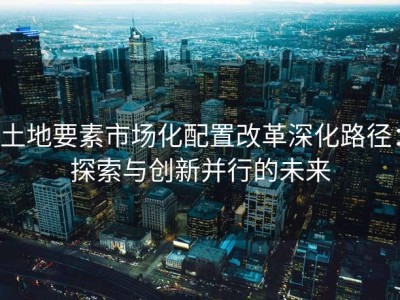 土地要素市场化配置改革深化路径：探索与创新并行的未来