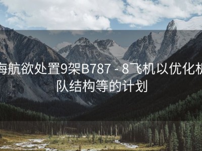 海航欲处置9架B787 - 8飞机以优化机队结构等的计划