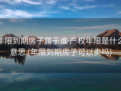 年限到期房子属于谁 产权年限是什么意思 (年限到期房子可以卖吗)