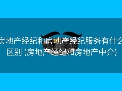 房地产经纪和房地产经纪服务有什么区别 (房地产经纪和房地产中介)