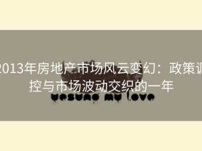 2013年房地产市场风云变幻：政策调控与市场波动交织的一年