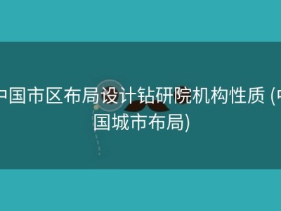 中国市区布局设计钻研院机构性质 (中国城市布局)
