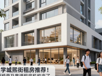 重庆大学城熙街租房推荐！优质房源榜单及靠谱租房机构来了