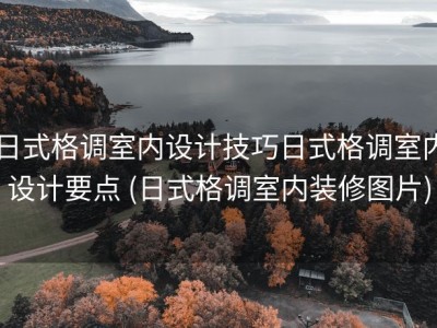 日式格调室内设计技巧日式格调室内设计要点 (日式格调室内装修图片)