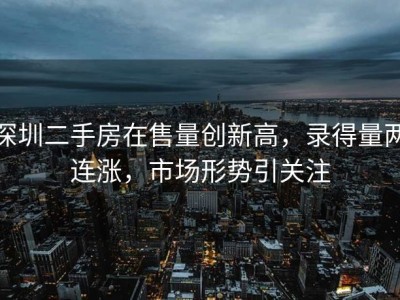 深圳二手房在售量创新高，录得量两连涨，市场形势引关注