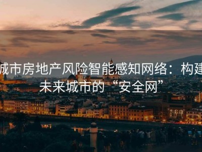 城市房地产风险智能感知网络：构建未来城市的“安全网”