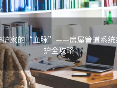 守护家的“血脉”——房屋管道系统维护全攻略