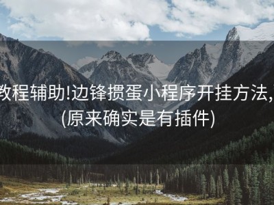 教程辅助!边锋掼蛋小程序开挂方法,”(原来确实是有插件)